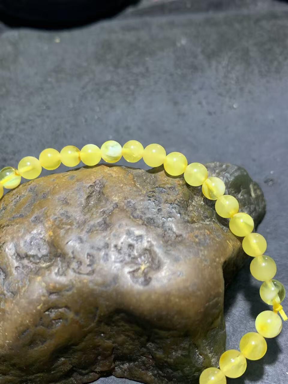天然俄料蜜蜡单圈手串1条！