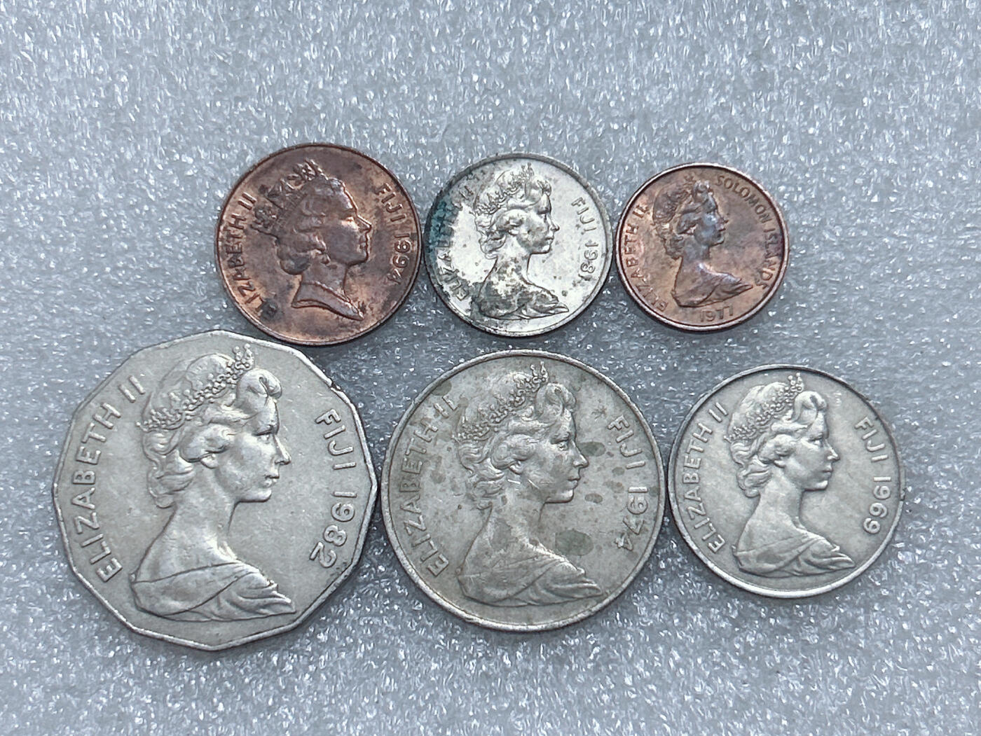 第一海外回流一元起拍收藏 散集专场  第291期 斐济硬币 6枚