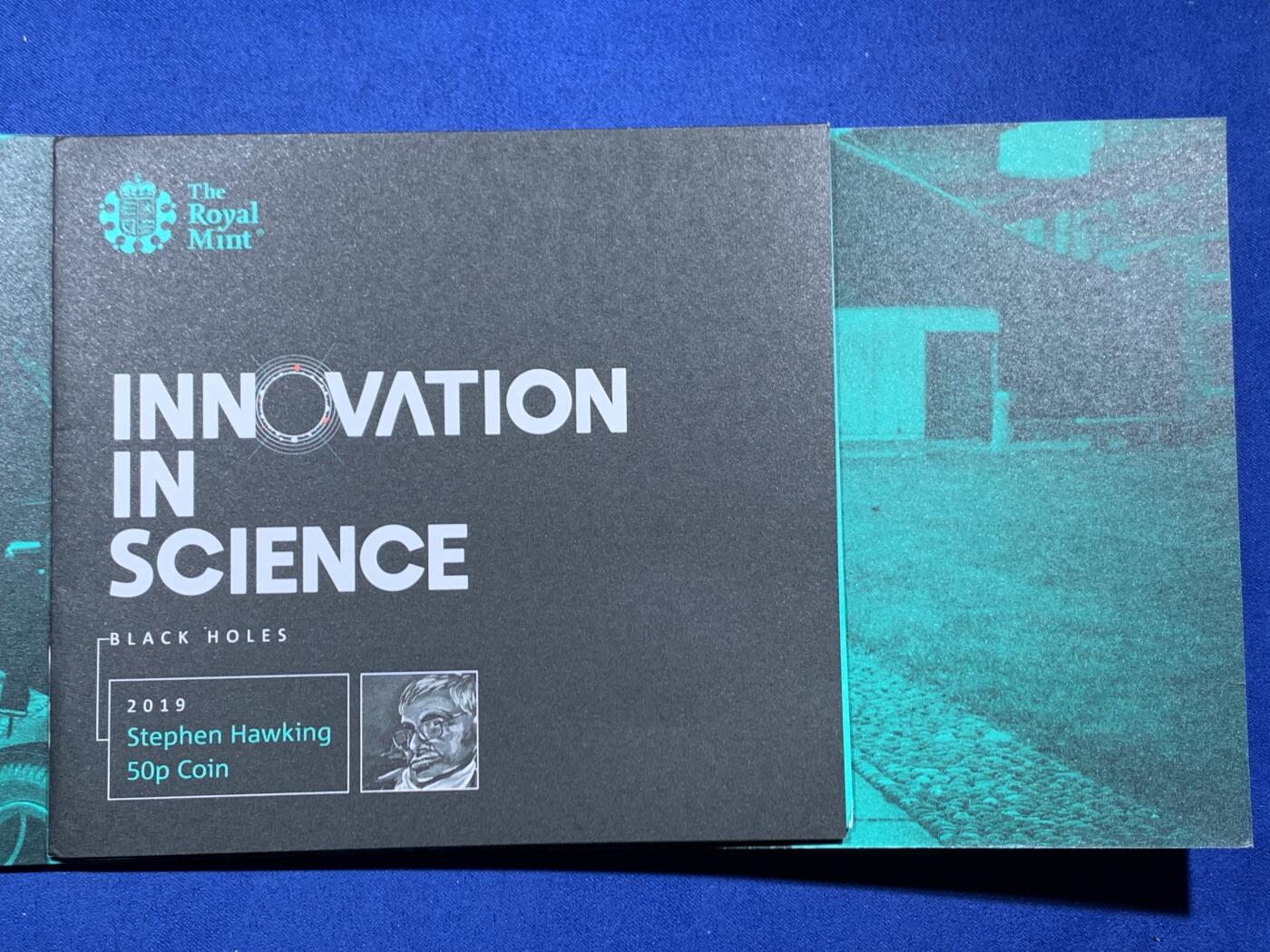 《竞宝斋》第457场 周日，周一，周二   3场连拍 （全场包邮）欢迎送拍 英国2019年霍金黑洞纪念币，全新带证书说明书。