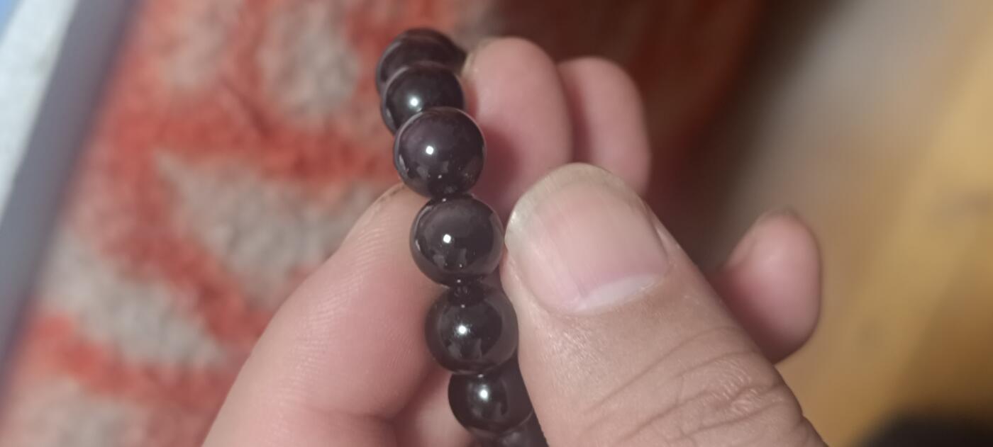 万国钱币第三场 全新水晶黑曜石手串（细看有的带彩虹眼）珠子直径8.5毫米，带证书带盒子