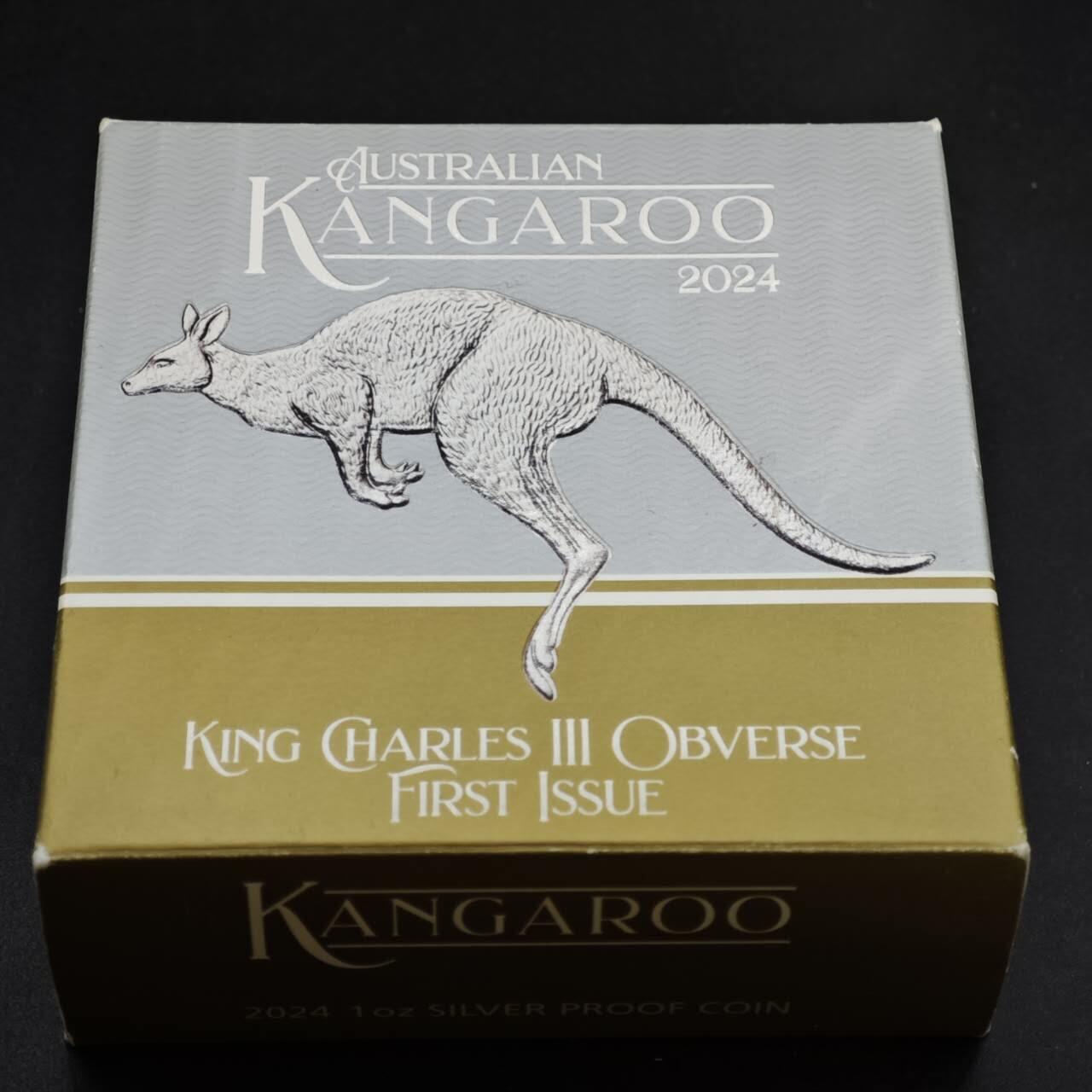 【淘币小摊】实时拍第八百四十七拍   银币套币场   满百包邮可预留二周 每周一统一发货   澳大利亚2024年查尔斯三世袋鼠一盎司精制银币原盒原证参考银价596