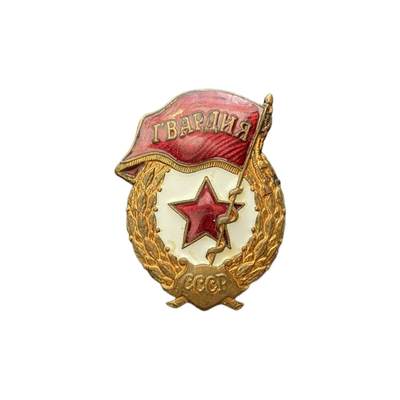 熹将军2026新年小拍1 总56期 - 冷战后版本 铜质珐琅苏联近卫军证章 非库存品