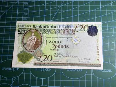 【炜奕收藏】，第五十六期，大不列颠专场 - 2013年北爱尔兰爱尔兰银行20镑，UNC-品相，角不绝