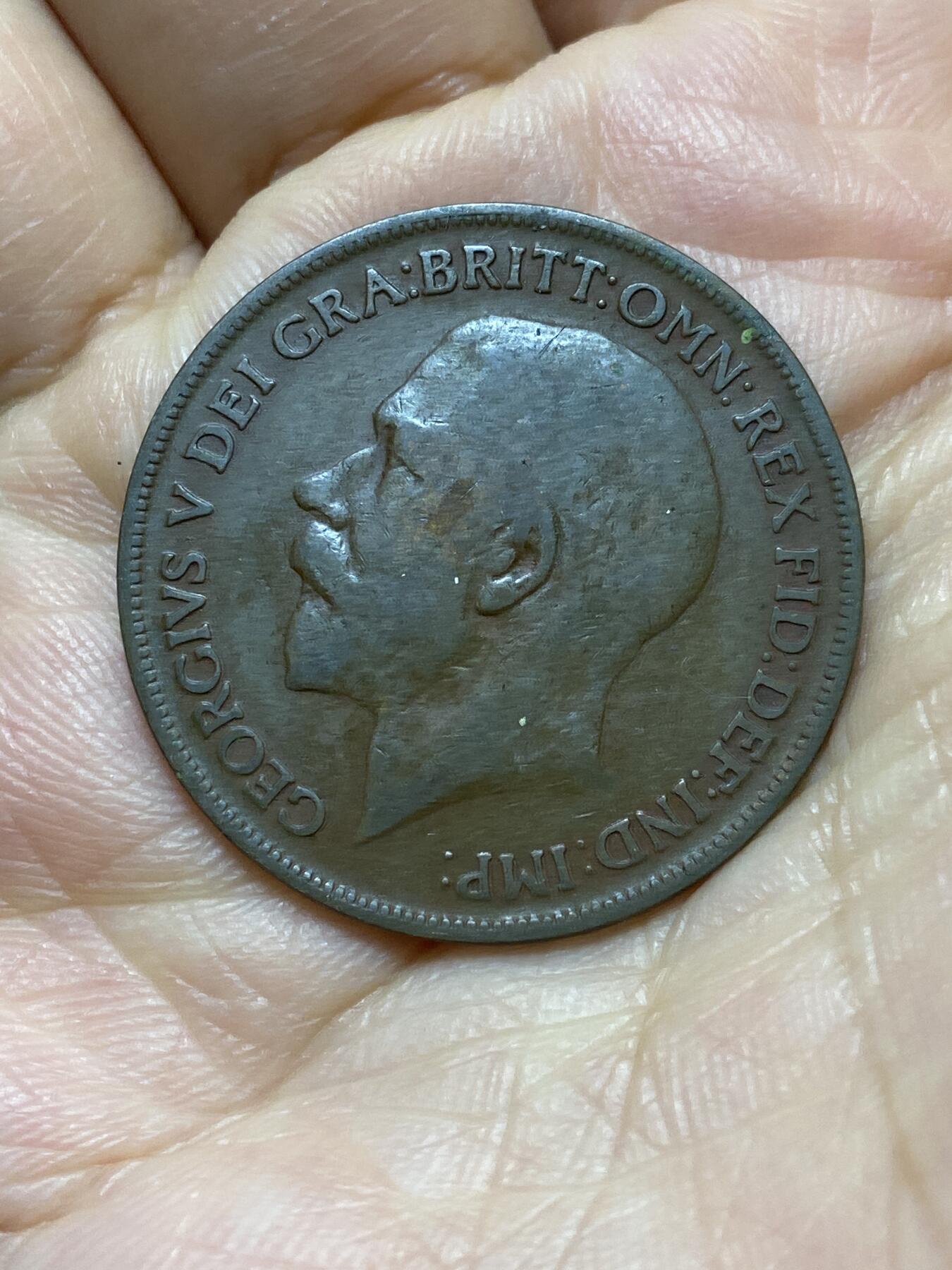 2026年第六场(总第一百七十五场）外国好品散币场(免佣金) 稀少品种–英国🇬🇧1918年1便士(乔治五世第一版，KN标金斯诺顿厂造)