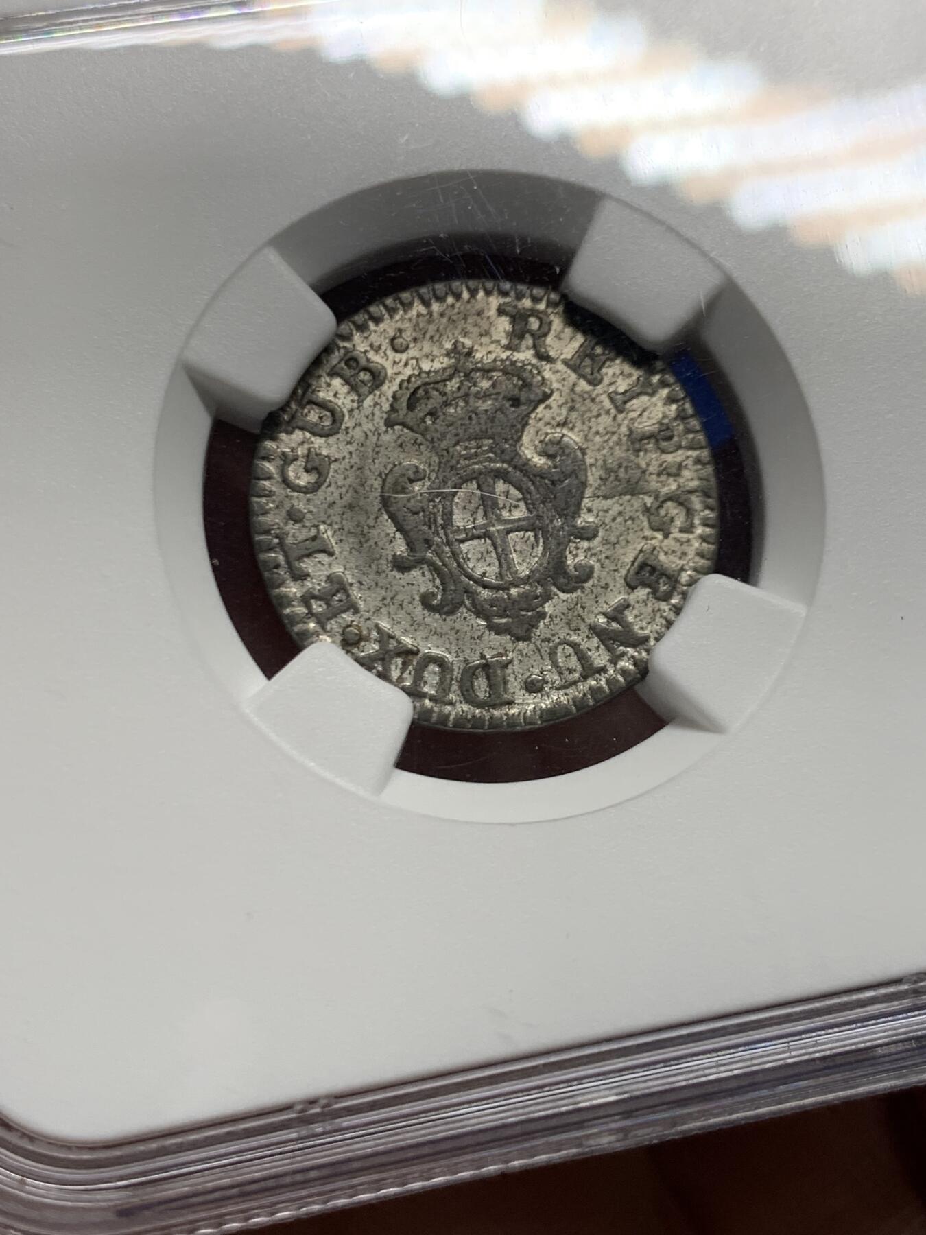 《竞宝斋》第457场 周日，周一，周二   3场连拍 （全场包邮）欢迎送拍 NGC AU53 意大利1792年10SOL银币 不多见的品种