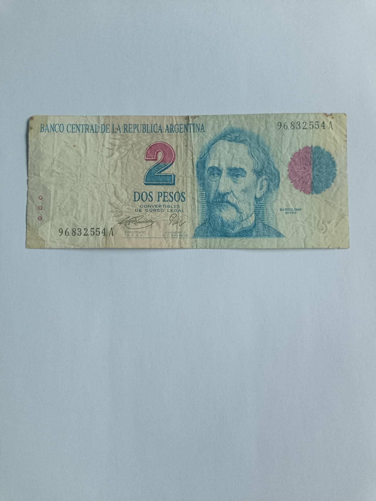 【20260116】非全新纸币和硬币第326场 阿根廷早期2比索，有裂缝，少见