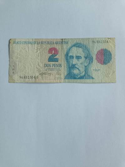 【20260116】非全新纸币和硬币第326场 - 阿根廷早期2比索，有裂缝，少见