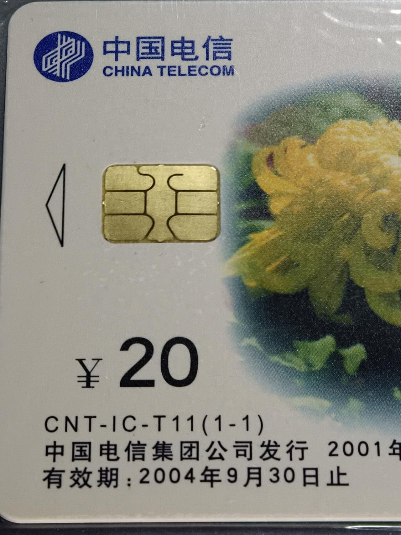 公藏第129期评级卡拍卖 电信IC卡（IC-T11  德州市花）一全发行6000，公藏原封套封装68分。公藏评级专业有卡号及防伪标。