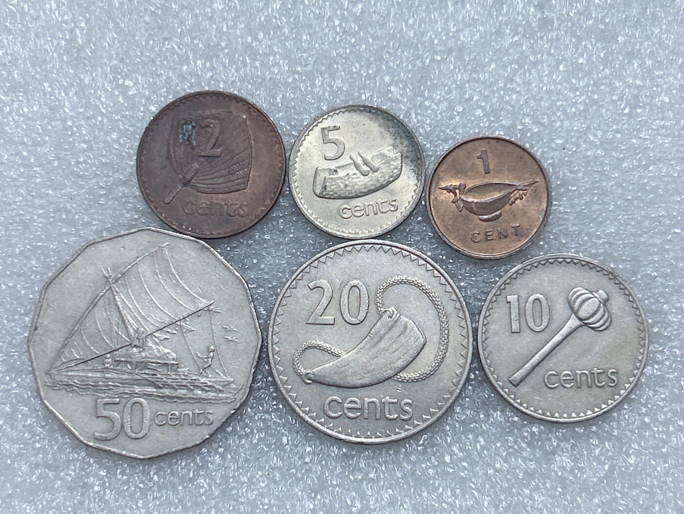 第一海外回流一元起拍收藏 散集专场  第291期 斐济硬币 6枚