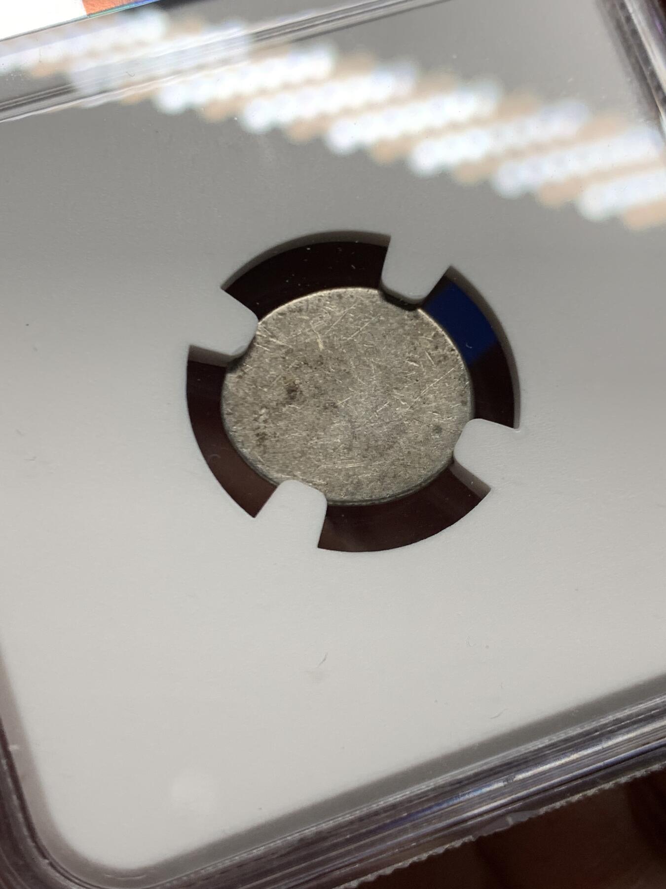 《竞宝斋》第457场 周日，周一，周二   3场连拍 （全场包邮）欢迎送拍 NGC AU55 柬埔寨1600年-1860年神鸟2PE银币 东南亚经典品种