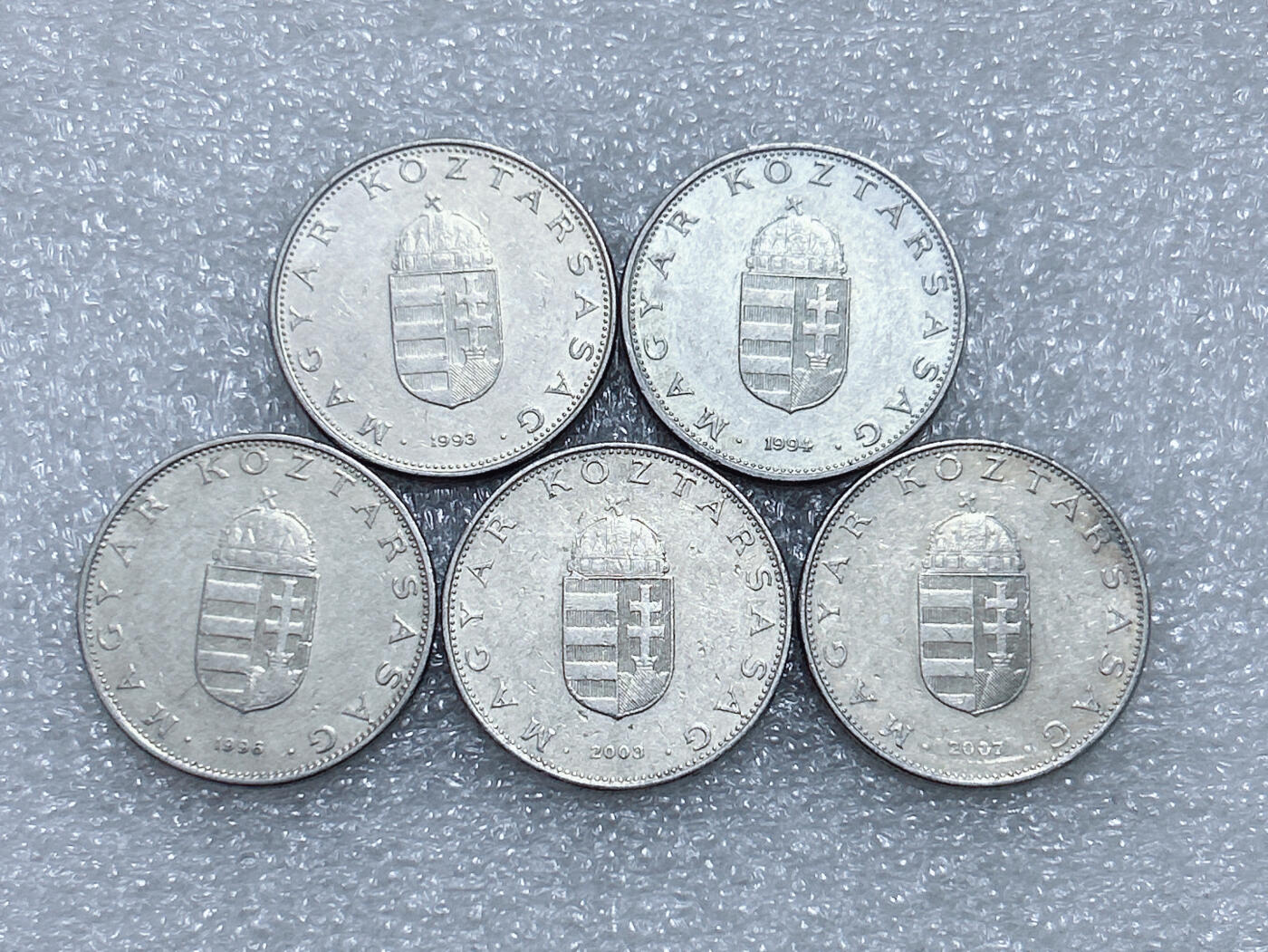 第一海外回流一元起拍收藏 散集专场  第291期 匈牙利10福林硬币 5枚