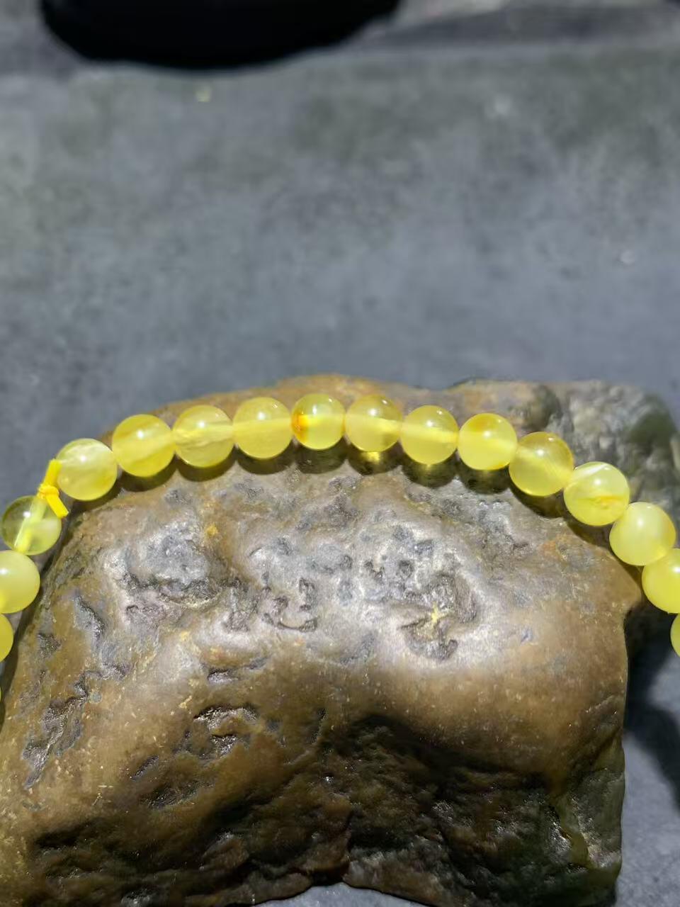 天然俄料蜜蜡单圈手串1条！