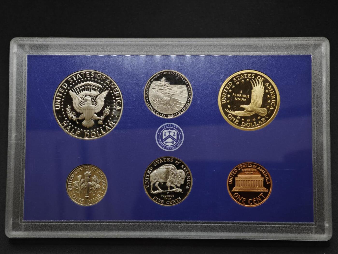 【淘币小摊】实时拍第八百四十七拍   银币套币场   满百包邮可预留二周 每周一统一发货   美国2005年精制套币