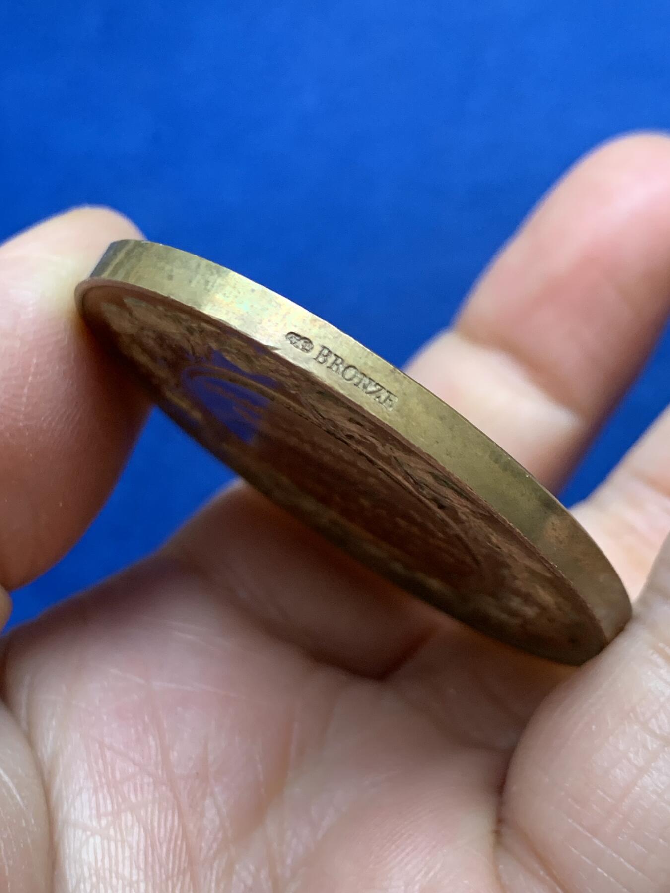 《竞宝斋》第457场 周日，周一，周二   3场连拍 （全场包邮）欢迎送拍 法国谷物女神像铜章 学业荣誉纪念章 VAUTHIER GALLE F.作品 48.8克 45.5mm 丰饶角铜标边铭