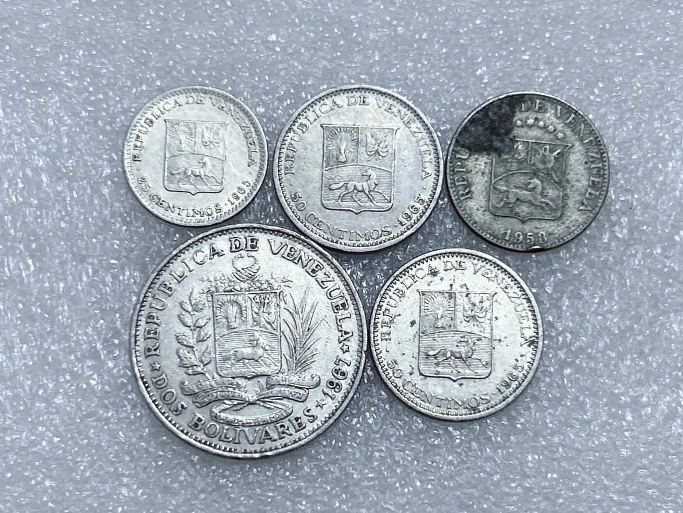 第一海外回流一元起拍收藏 散集专场  第291期 委内瑞拉硬币 5枚