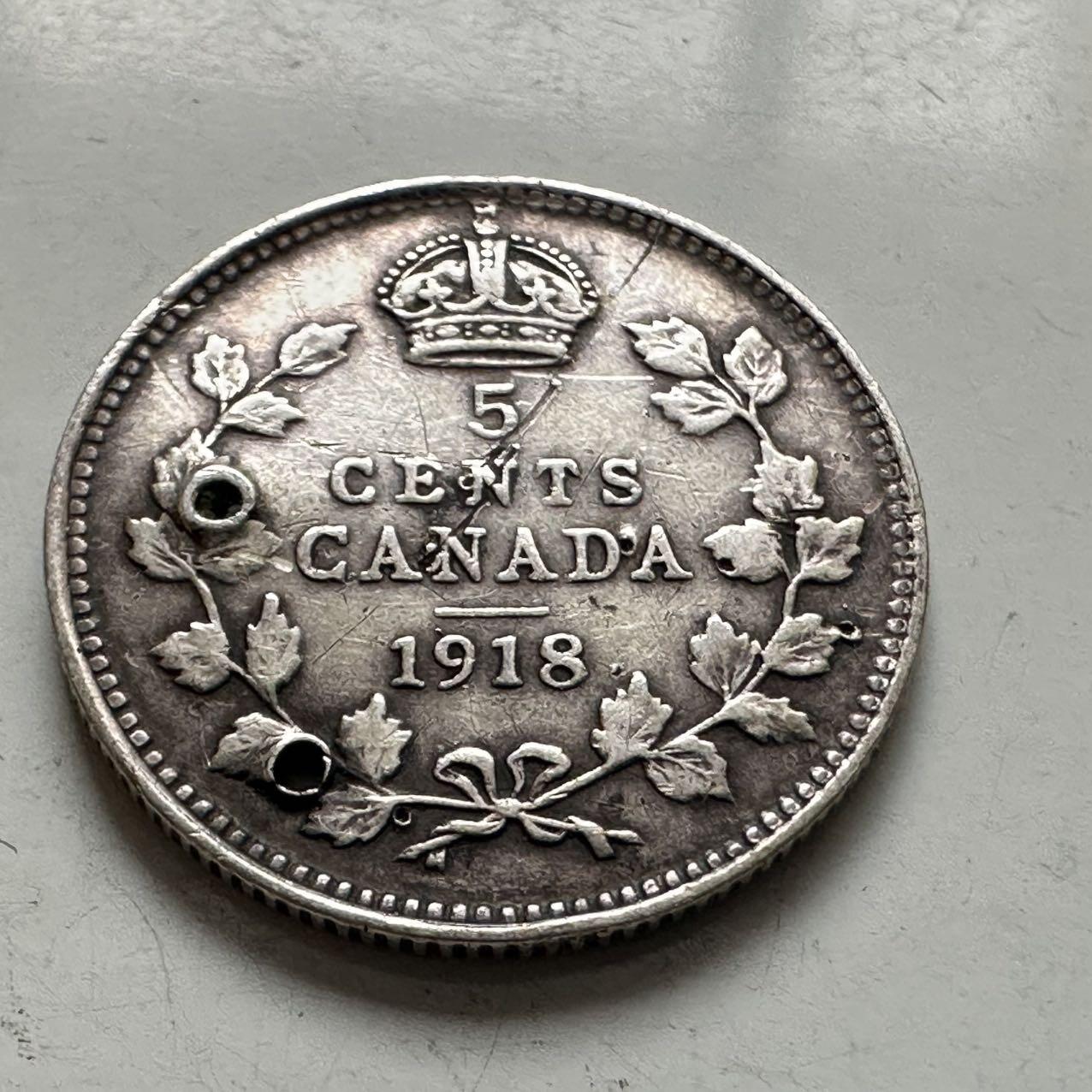 🌹外币初藏🌹🐯2026年第6场  每周二四六晚8️⃣点 接代拍 加拿大1918年五分银币