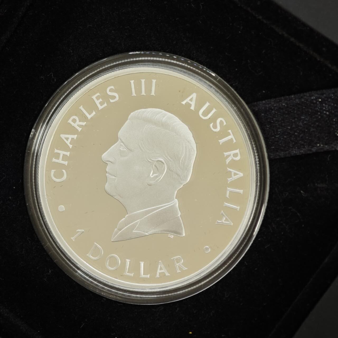 【淘币小摊】实时拍第八百四十七拍   银币套币场   满百包邮可预留二周 每周一统一发货   澳大利亚2024年查尔斯三世袋鼠一盎司精制银币原盒原证参考银价596