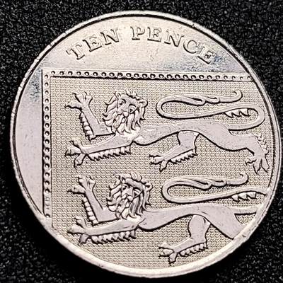 泉币菌-第168场- 精品福利场 - 双师版 英国10便士镀镍钢硬币-2010年 女王钱币 24.5毫米6.5g