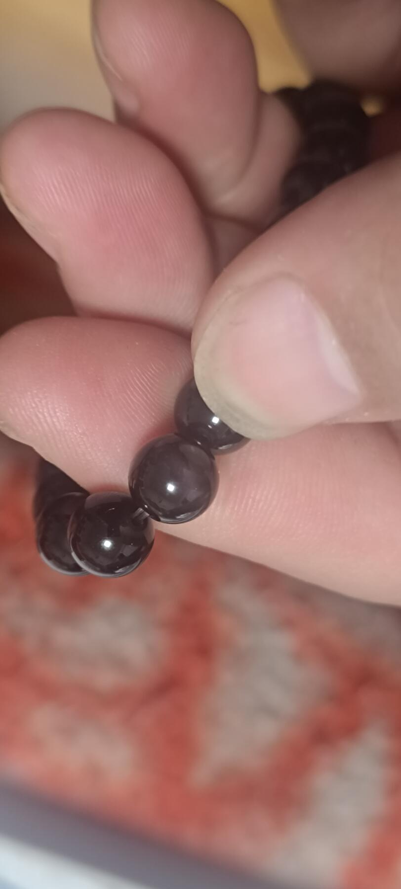 万国钱币第三场 全新水晶黑曜石手串（细看有的带彩虹眼）珠子直径8.5毫米，带证书带盒子