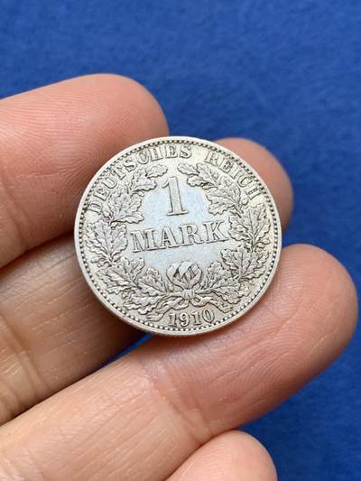 《竞宝斋》第457场 周日，周一，周二   3场连拍 （全场包邮）欢迎送拍 - 德国1910年1马克银币 柏林造币厂出品