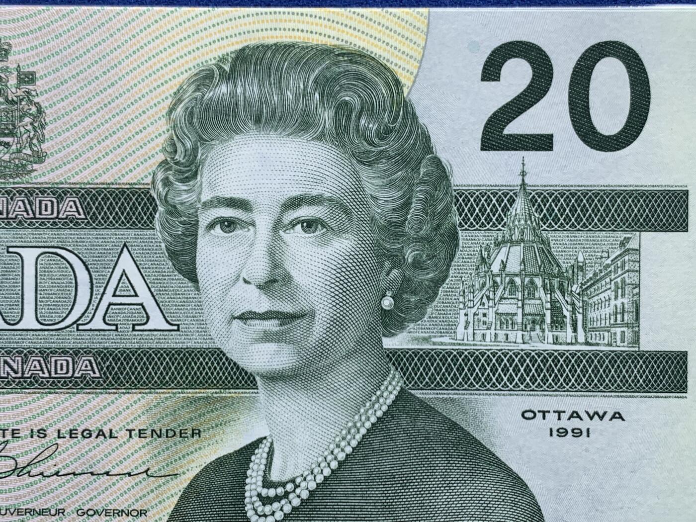 《竞宝斋》第457场 周日，周一，周二   3场连拍 （全场包邮）欢迎送拍 PMG 66EPQ 加拿大 1991年20元 鸟版