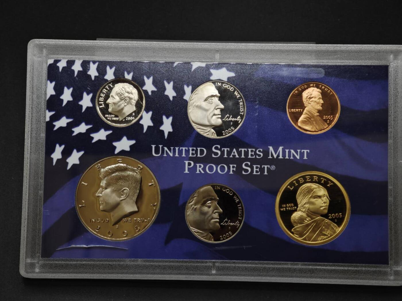 【淘币小摊】实时拍第八百四十七拍   银币套币场   满百包邮可预留二周 每周一统一发货   美国2005年精制套币