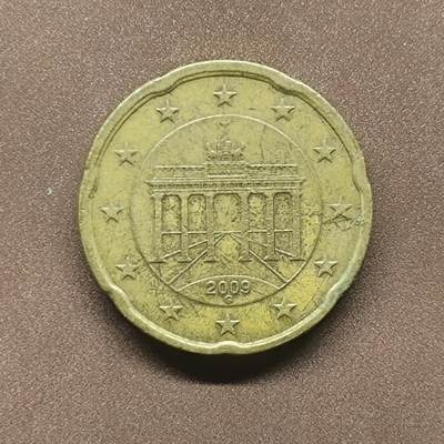 【日月同辉 第2场】无买家佣金 世界钱币 银币 - 2009年欧盟20分