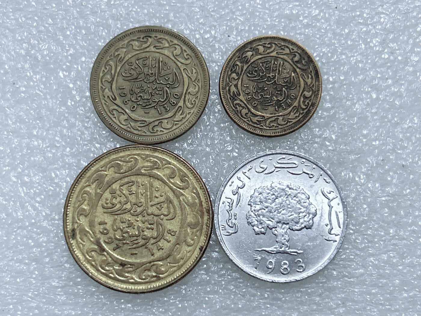 第一海外回流一元起拍收藏 散集专场  第291期 突尼斯硬币 4枚