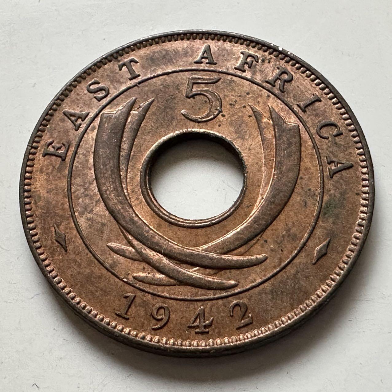 🌹外币初藏🌹🐯2026年第6场  每周二四六晚8️⃣点 接代拍 英属东非1942年五分