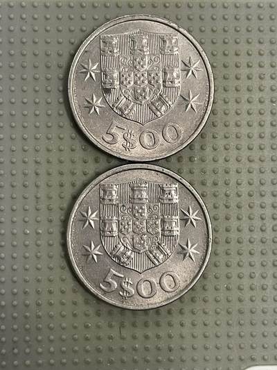 2026年第8场各国散币拍卖（总第158场） - 葡萄牙1983年5埃斯库多2枚