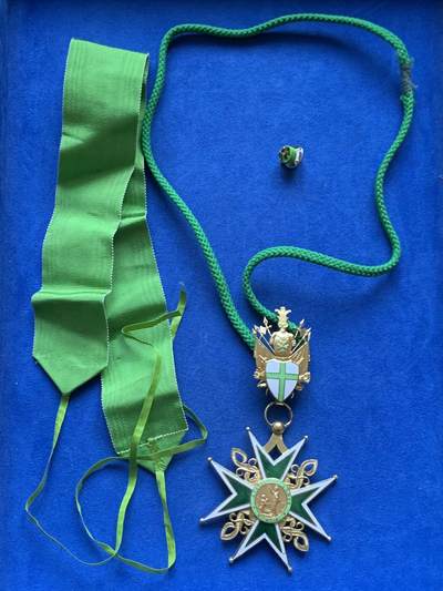 《竞宝斋》第457场 周日，周一，周二   3场连拍 （全场包邮）欢迎送拍 - 圣拉萨路骑士团大军官级镀金纪念章 细节见图