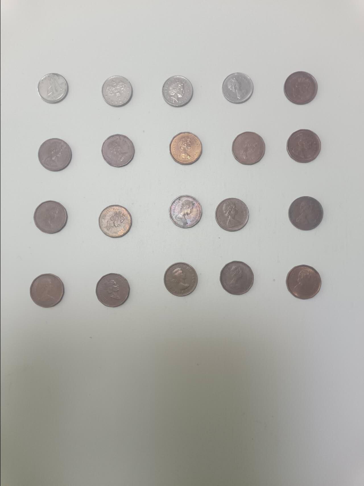 【20260115】非全新纸币和硬币第325场 加拿大20枚硬币，有重复