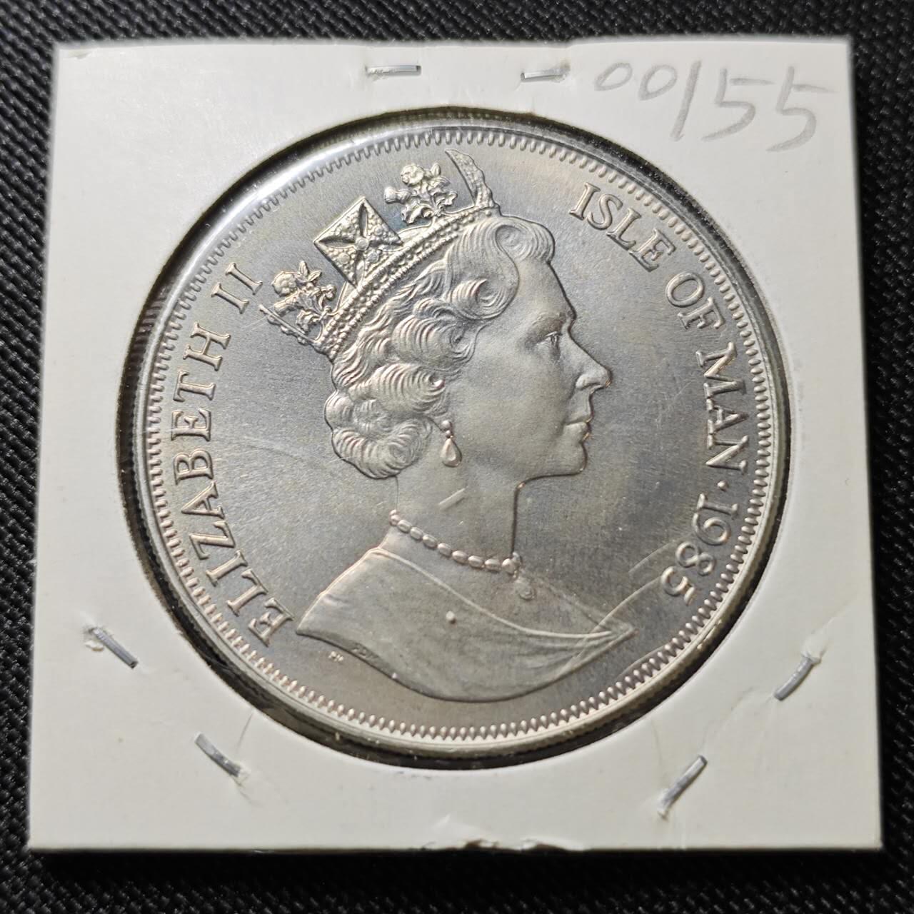 KK钱币收藏小铺  第400期  百期特拍（四拍之四）2月预留时间 周末发货   1985马恩岛1克朗纪念币