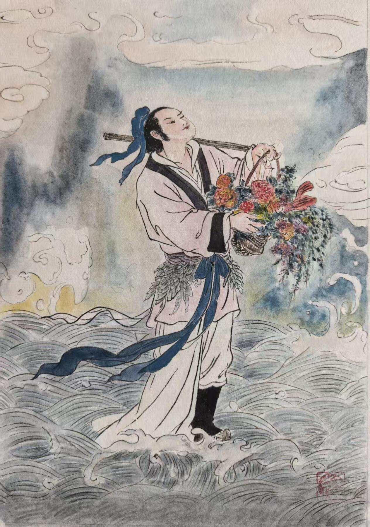 阳大大卡牌拍卖第93期（持续收拍品，周五晚上九点截拍，进群福利早知道） 【手绘卡】艺术家八仙过海纸本，画芯尺寸:A5(单张) 8张全套 精美手绘