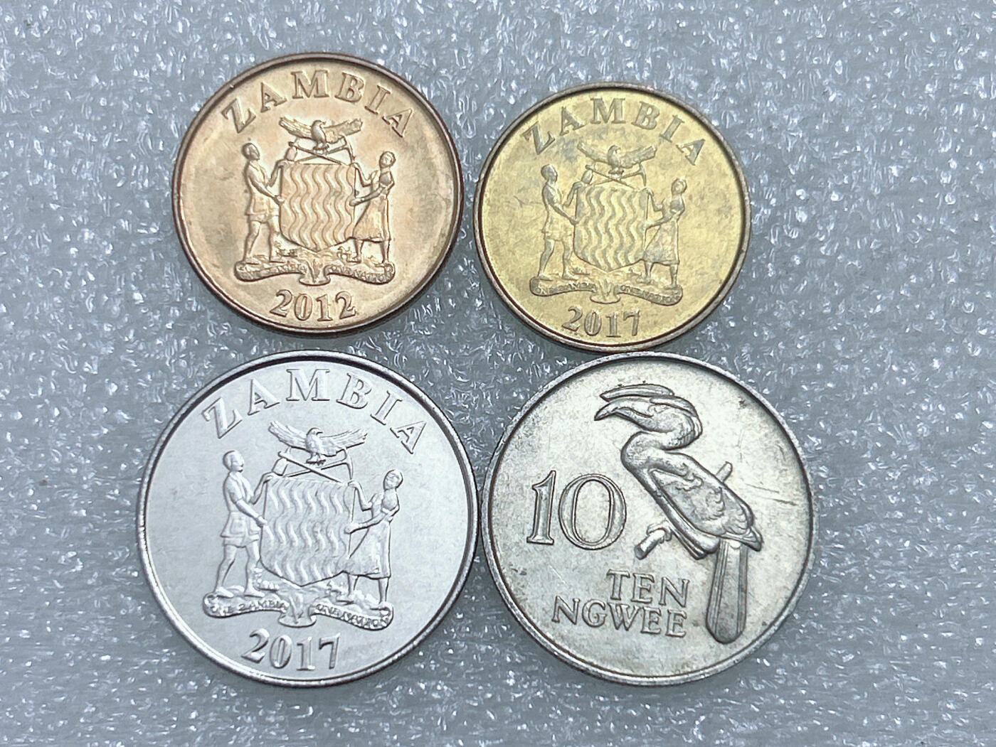 第一海外回流一元起拍收藏 散集专场  第291期 赞比亚硬币 4枚