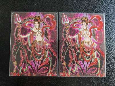 阳大大卡牌拍卖第93期（持续收拍品，周五晚上九点截拍，进群福利早知道） - 【艺术红豆】焱卡文化 彫仙 蝎子精 粗闪 三渐变服饰，最后一张为艺术红豆