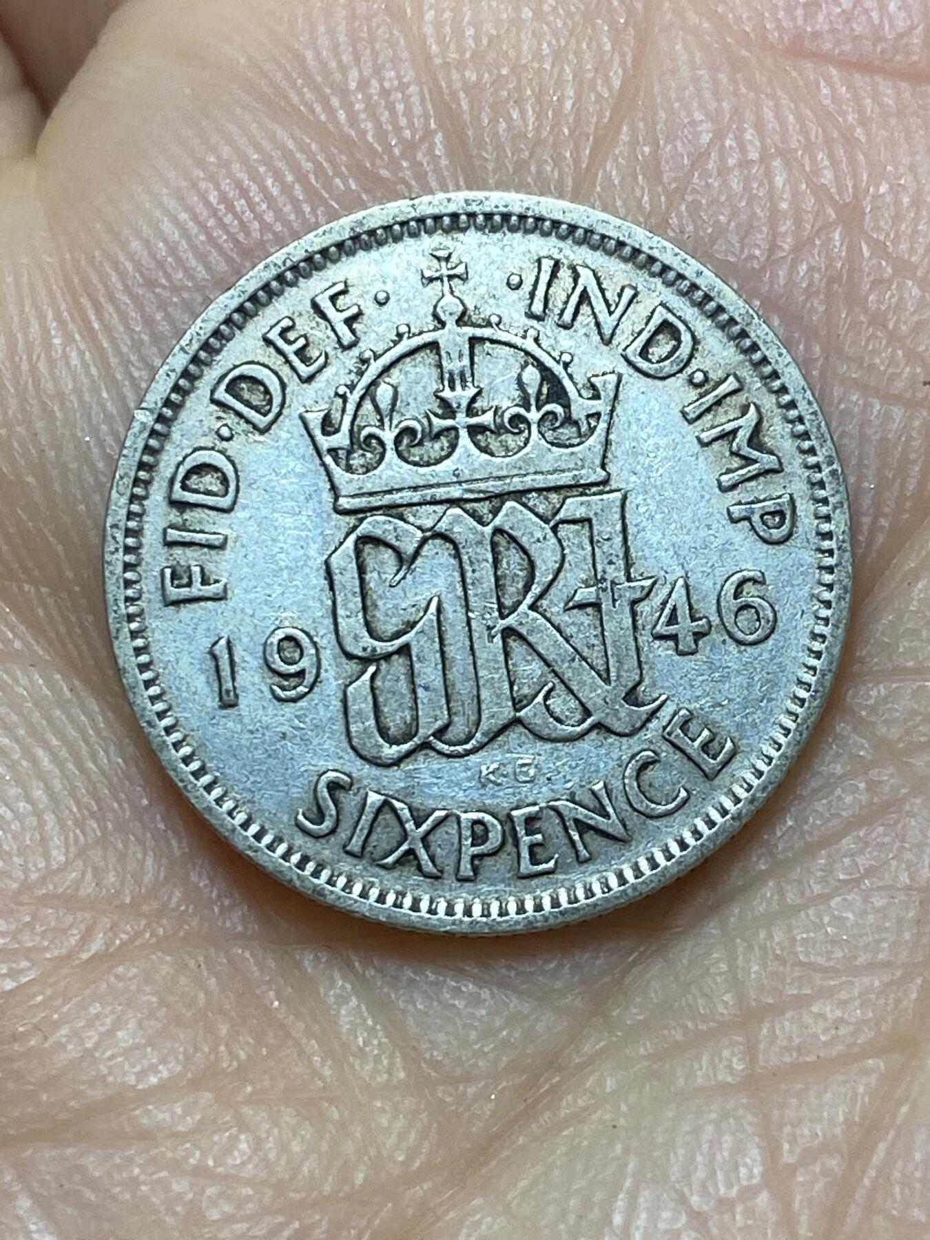 2026年第七场(总第一百七十六场）外国好品散币场(免佣金) 英国🇬🇧1946年6便士银币(乔治六世第一版关门年，500银)