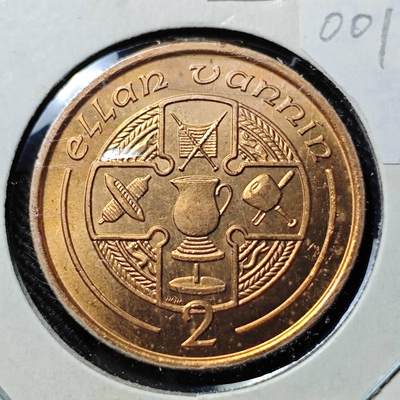 KK钱币收藏小铺  第400期  百期特拍（四拍之四）2月预留时间 周末发货 -  1988马恩岛2便士