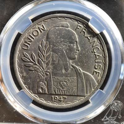 【良泉】【春节前最后一场】2月5日晚19.30点开拍！208组，本场结束后预存钱币的朋友请告知，将连同本场拍品一起邮寄，预祝诸位春节愉快！ - 【藏家出品C】法属印支1匹亚斯特  1947年