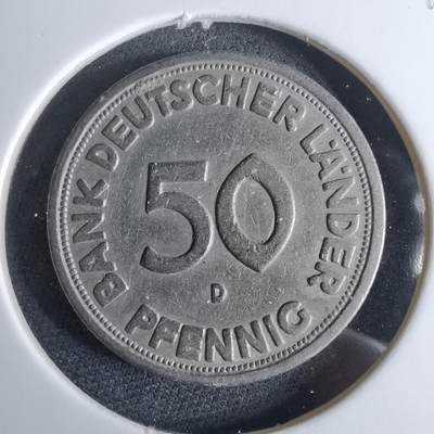 沼泽如烟--第959场 - 德国1949年50芬尼银行版