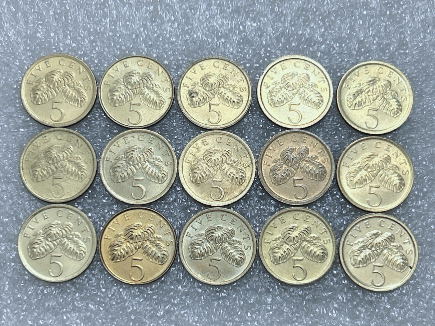 第一海外回流一元起拍收藏 散集专场  第291期 新加坡5分硬币 15枚