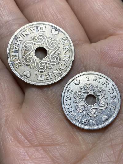 2026年第六场(总第一百七十五场）外国好品散币场(免佣金) - 丹麦🇩🇰2枚：1993年2克朗，1995年1克朗