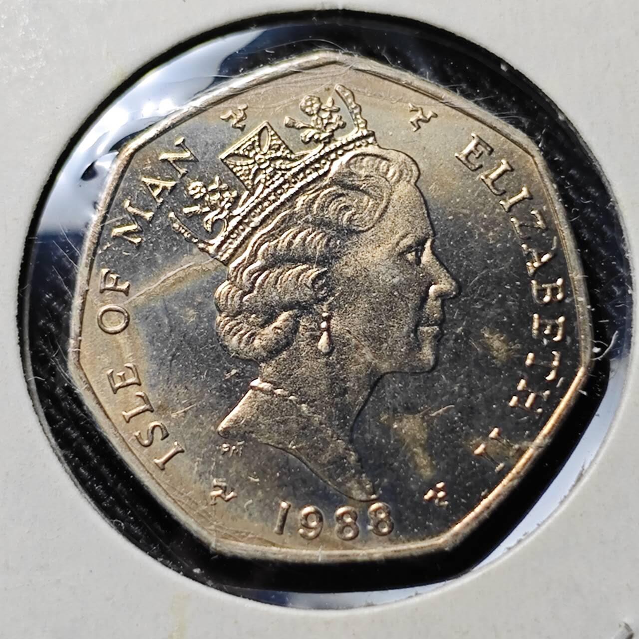 KK钱币收藏小铺  第400期  百期特拍（四拍之四）2月预留时间 周末发货  1988马恩岛20便士