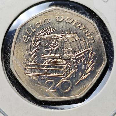 KK钱币收藏小铺  第400期  百期特拍（四拍之四）2月预留时间 周末发货 -  1988马恩岛20便士