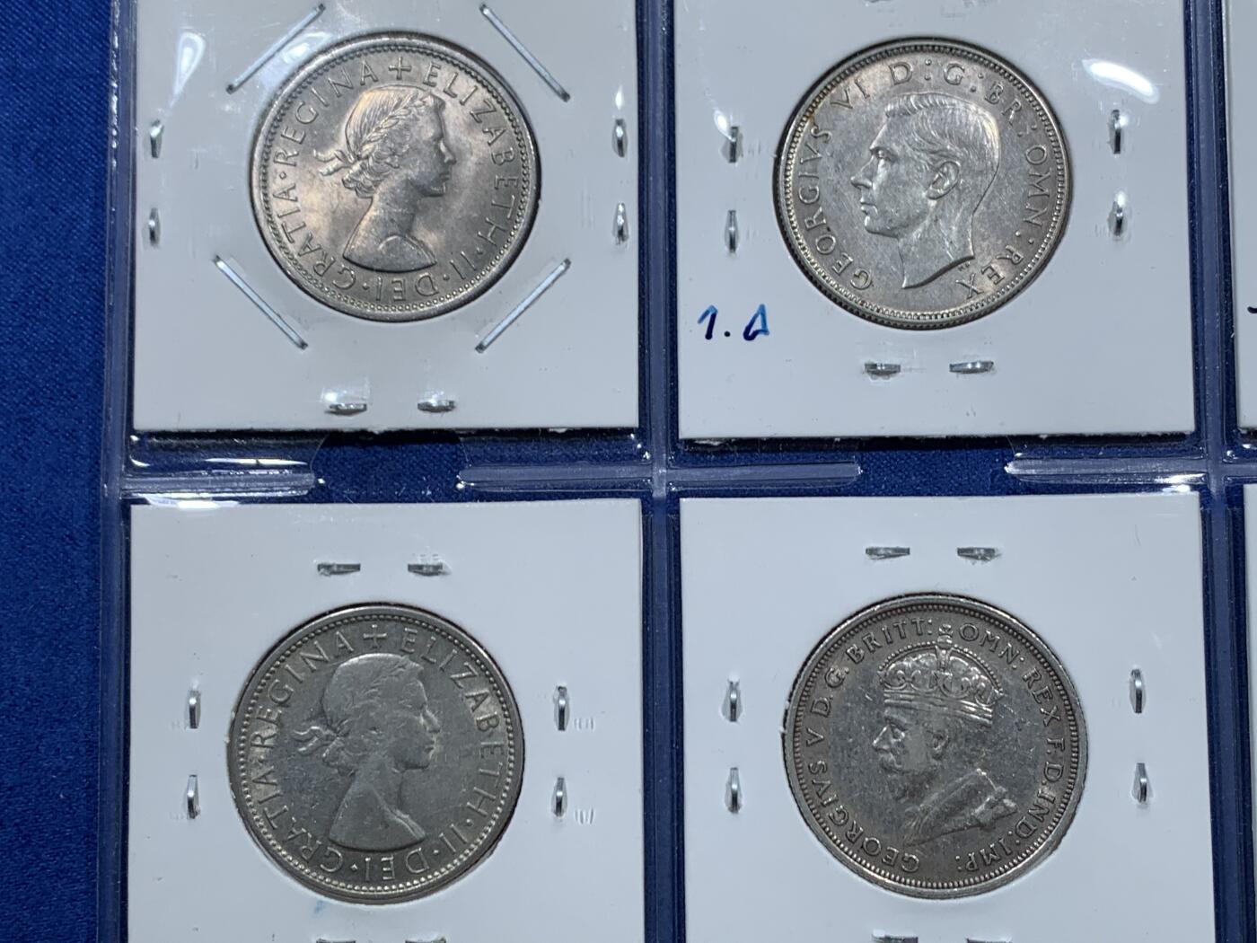 《竞宝斋》第457场 周日，周一，周二   3场连拍 （全场包邮）欢迎送拍 九枚一组 英属各地 2先令 银币/铜镍币/铜币