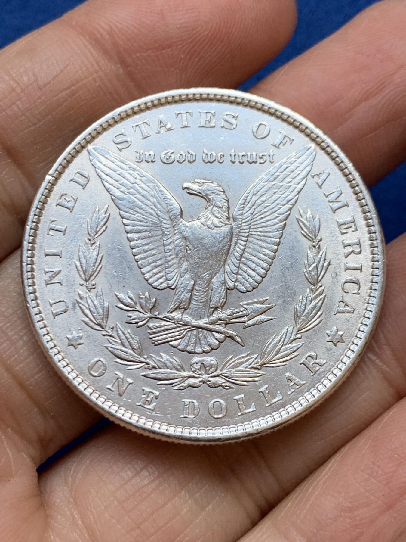 《竞宝斋》第457场 周日，周一，周二   3场连拍 （全场包邮）欢迎送拍 美国 1886年 摩根 1美元 银币