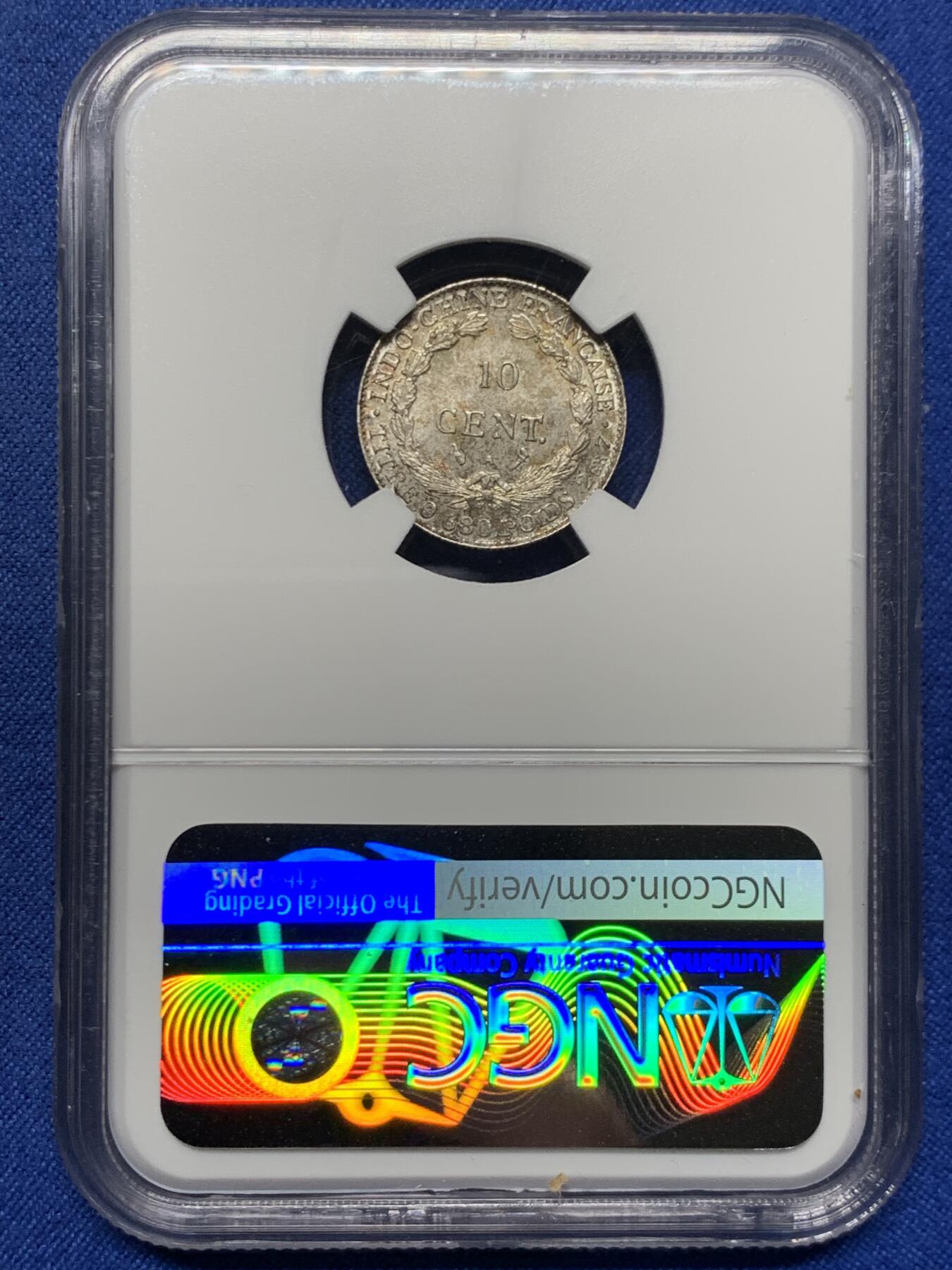 《竞宝斋》第457场 周日，周一，周二   3场连拍 （全场包邮）欢迎送拍 NGC MS64 法属印支1929年A版坐洋10分银币