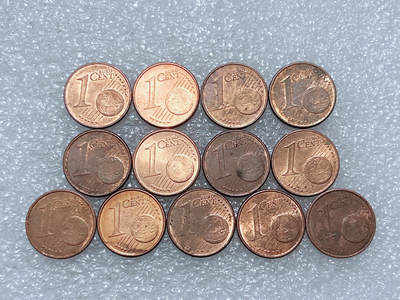 第一海外回流一元起拍收藏 散集专场  第291期 - 欧盟1欧分硬币 13枚