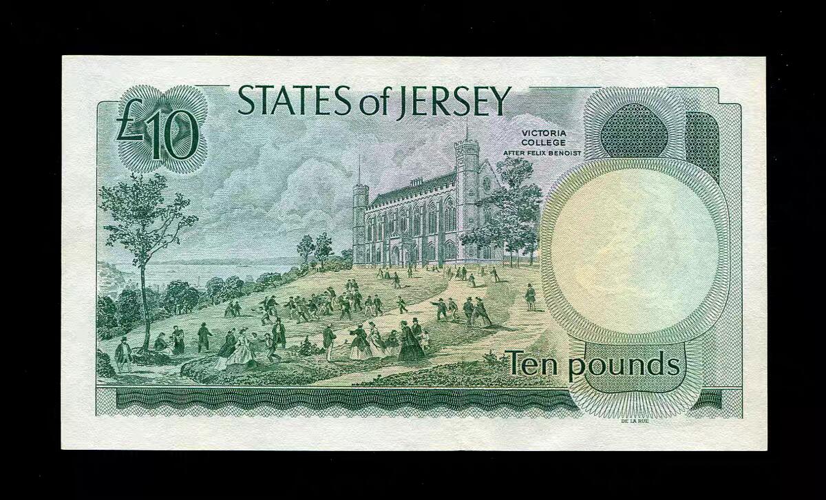 1月13号晚上8点 外国纸币自动截拍第8场 泽西岛1976年 10镑 AB首发字冠 高冠女王版