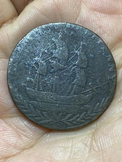 2026年第六场(总第一百七十五场）外国好品散币场(免佣金) - 少见–英国🇬🇧1791年1/2便士代币(兰开夏郡–利物浦帆船代币)